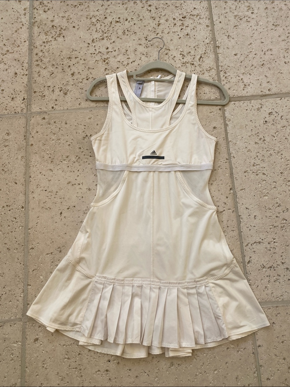 Stella McCartney adidas off-White Racerback Pleated Tennis Dress